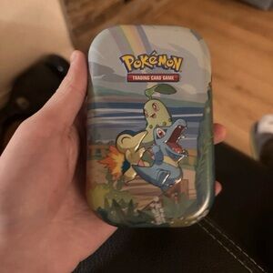 Pokemon Trading Card Game Tin - Blue and Green